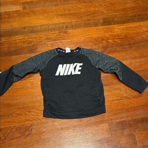Nike Kids Black Sweatshirt with Gray Sleeves